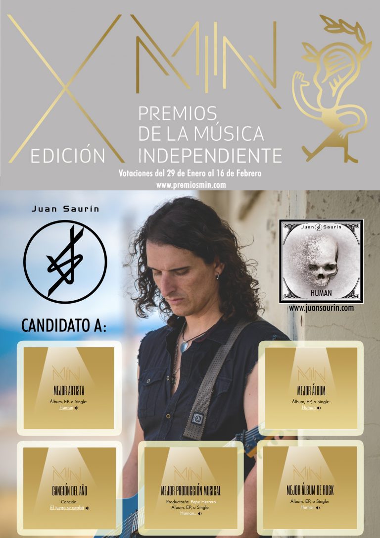 Juan Saurín, seleccionado en la X edición de los Premios de la Música Independiente