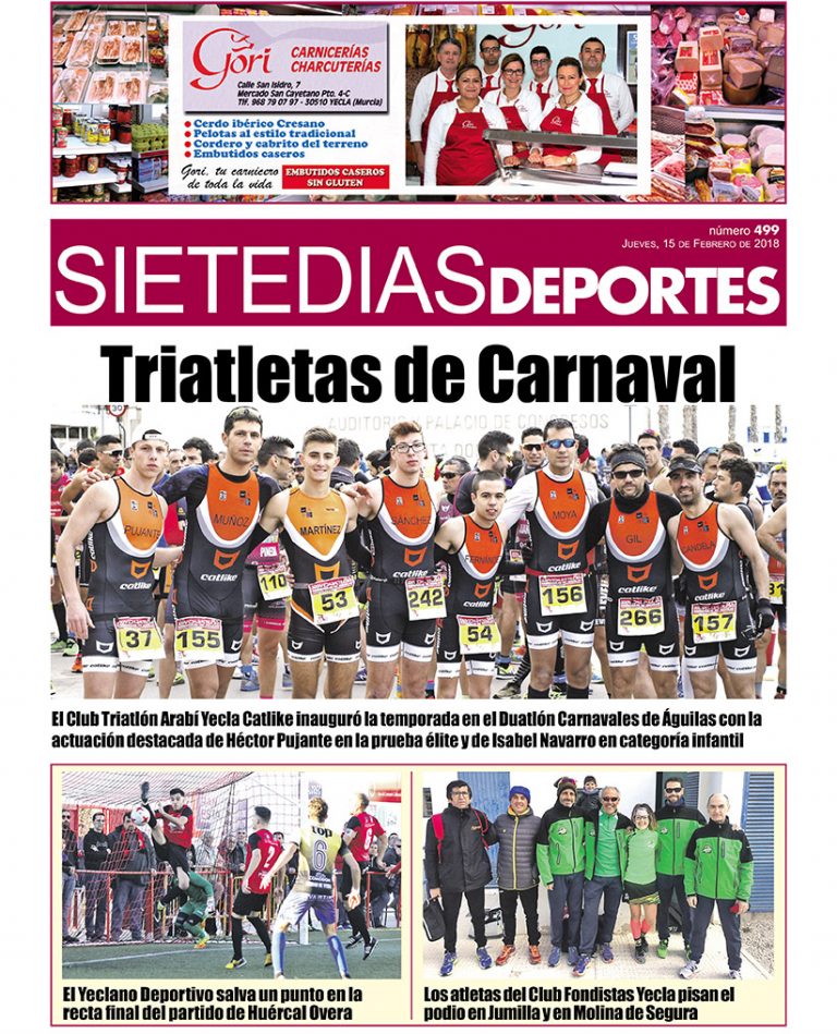 Deportes SIETE DÍAS YECLA – Jueves 15 de febrero de 2018