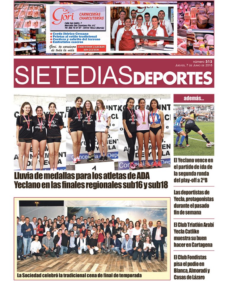 Deportes SIETE DÍAS YECLA – Jueves 7 de junio de 2018