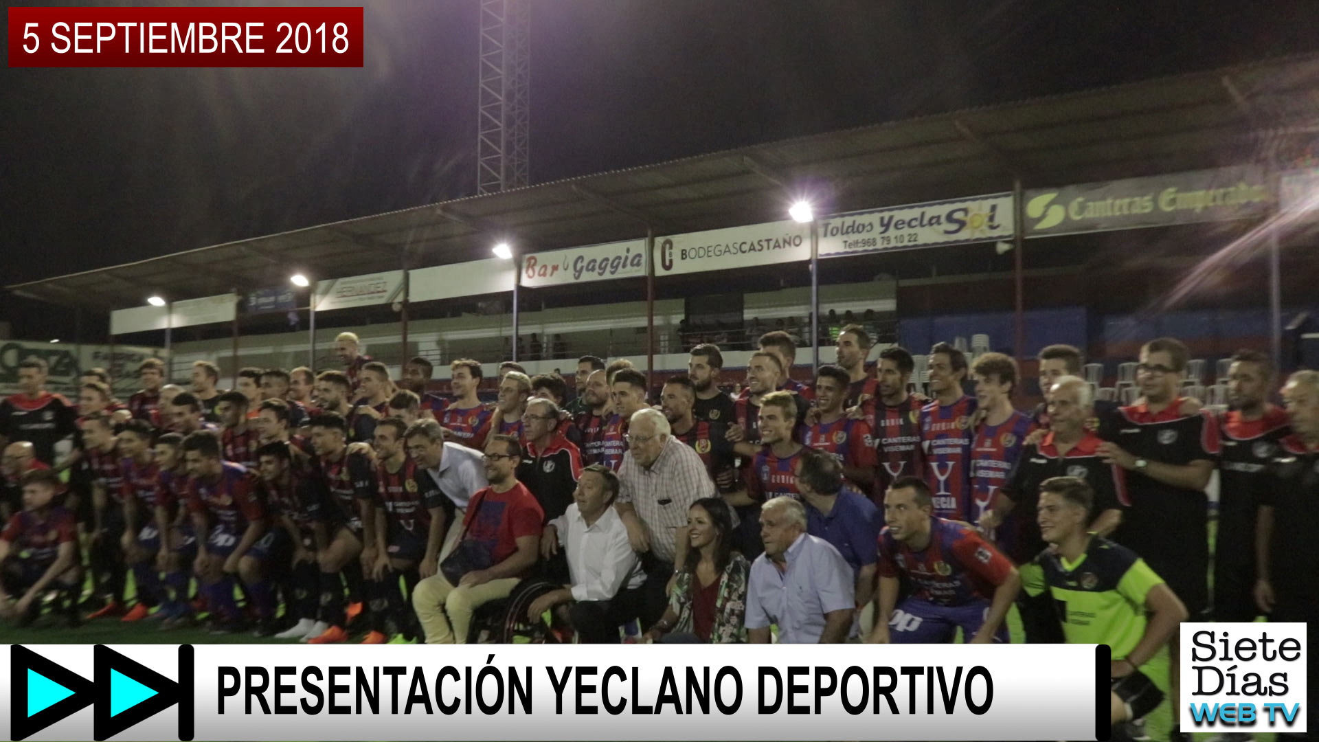 PRESENTACIÓN YECLANO DEPORTIVO – 5 SEPTIEMBRE 2018