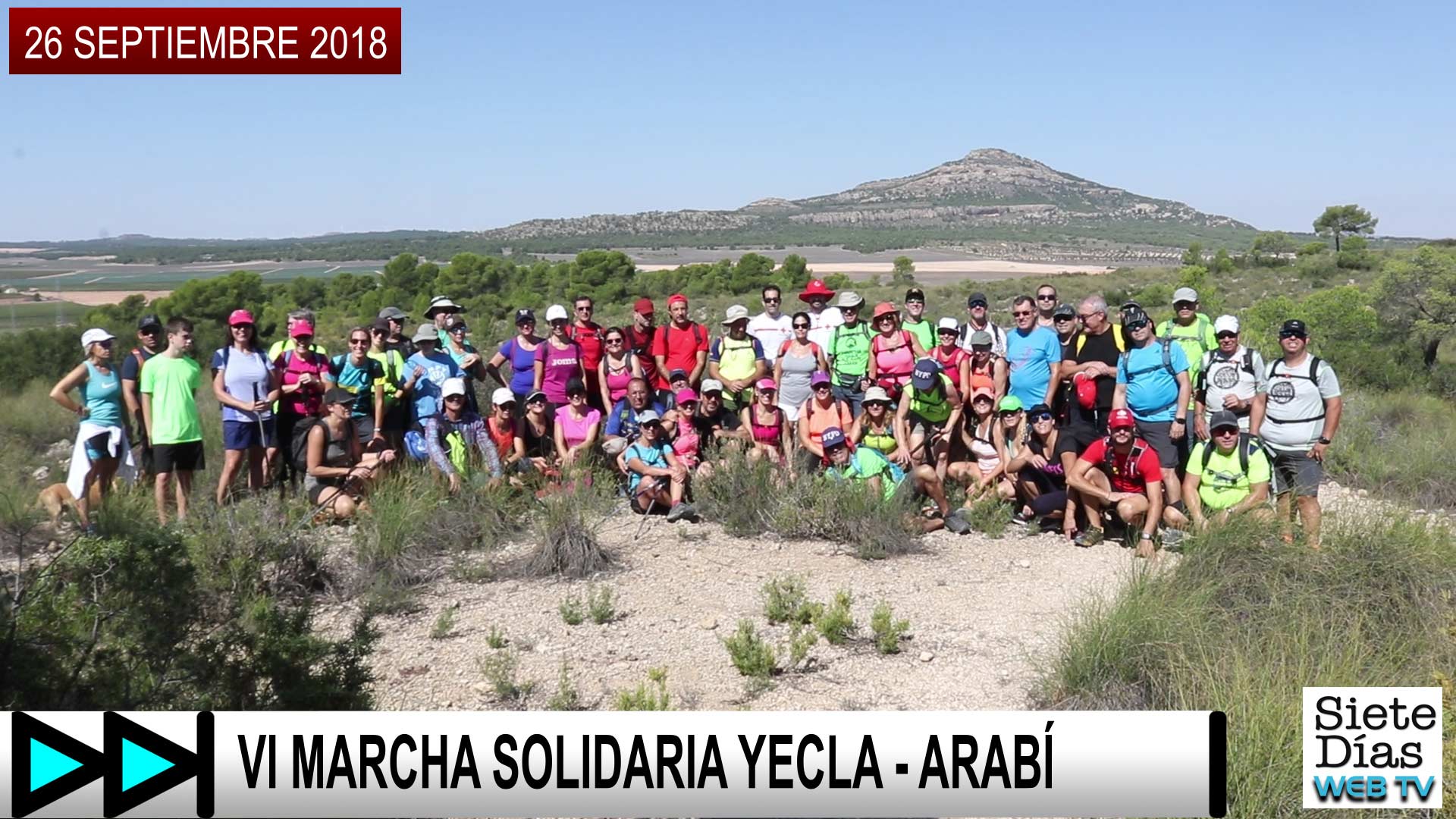 VI MARCHA SOLIDARIA   ﻿YECLA ARABÍ – 26 SEPTIEMBRE 2018