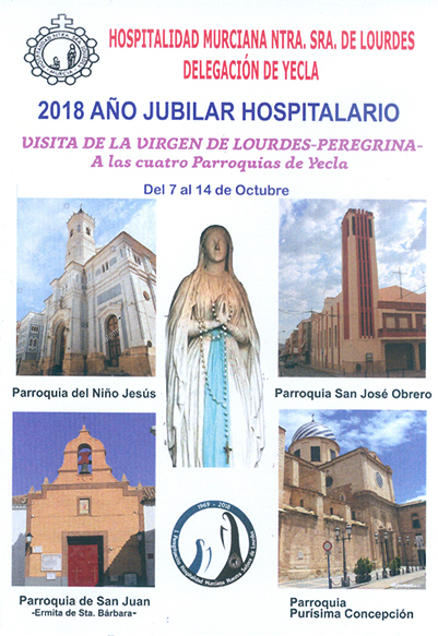 La Virgen de Lourdes visita las parroquias de Yecla a partir del próximo domingo