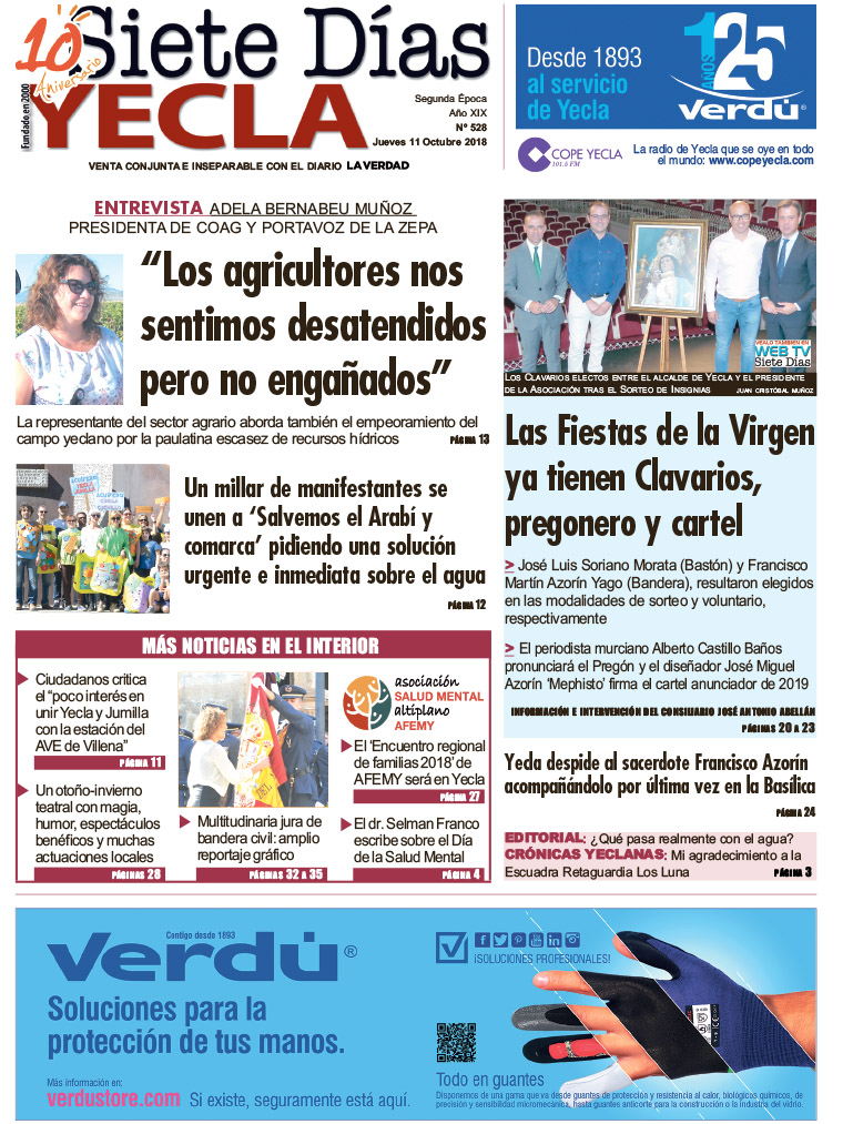 SIETE DÍAS YECLA – Edición nº 528 – Jueves 11 de octubre de 2018