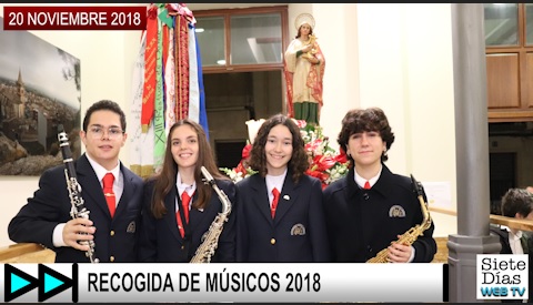 RECOGIDA DE MÚSICOS 2018 – 20 NOVIEMBRE 2018
