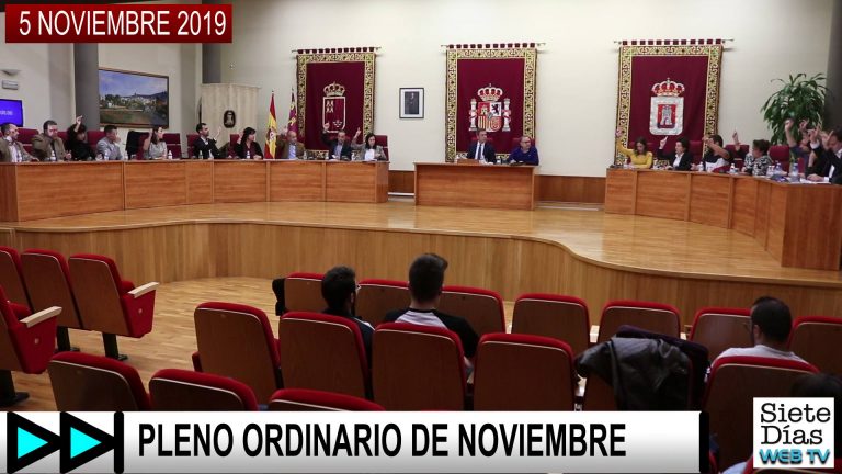 PLENO ORDINARIO DE NOVIEMBRE – 5 NOVIEMBRE 2019