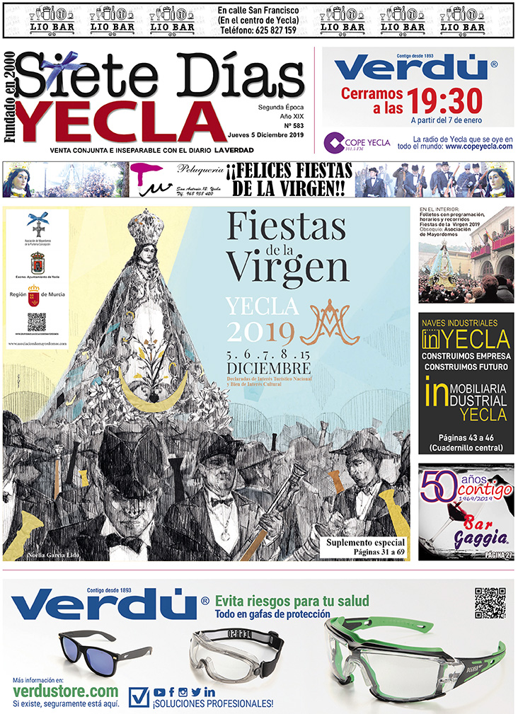 SIETE DÍAS YECLA – Edición nº 583 – Jueves 5 de diciembre de 2019