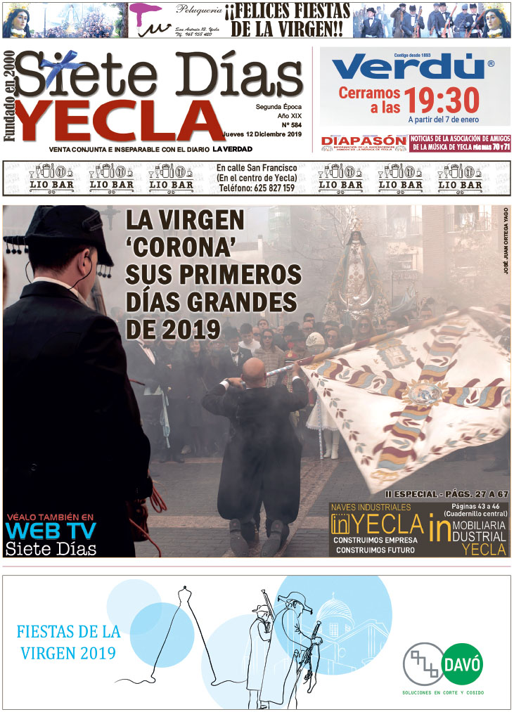 SIETE DÍAS YECLA – Edición nº 584 – Jueves 12 de diciembre de 2019