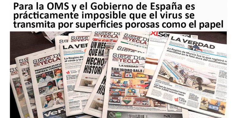 STOP BULOS: La OMS certifica que los periódicos no perjudican la salud