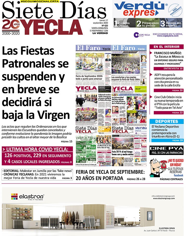 SIETE DÍAS YECLA – Edición nº 620 – Jueves 17 de septiembre de 2020