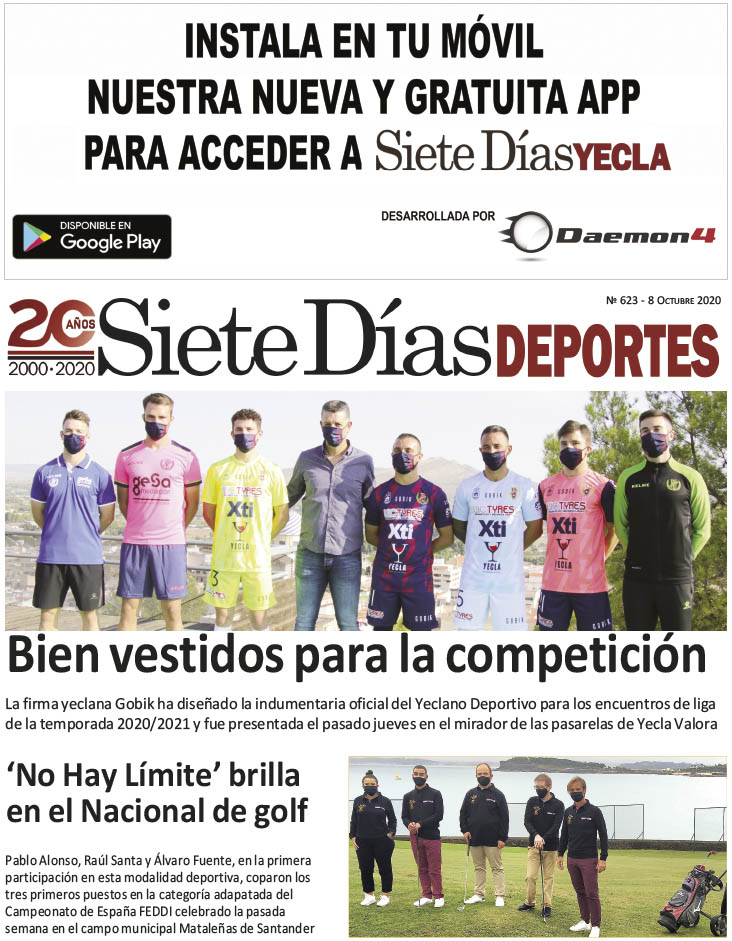 Deportes SIETE DÍAS YECLA – Edición nº 623 – Jueves 8 de octubre de 2020