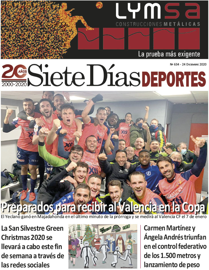 Deportes SIETE DÍAS YECLA – Edición nº 634 – Jueves 24 de diciembre de 2020