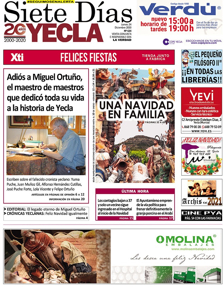 SIETE DÍAS YECLA – Edición nº 634 – Jueves 24 de diciembre de 2020