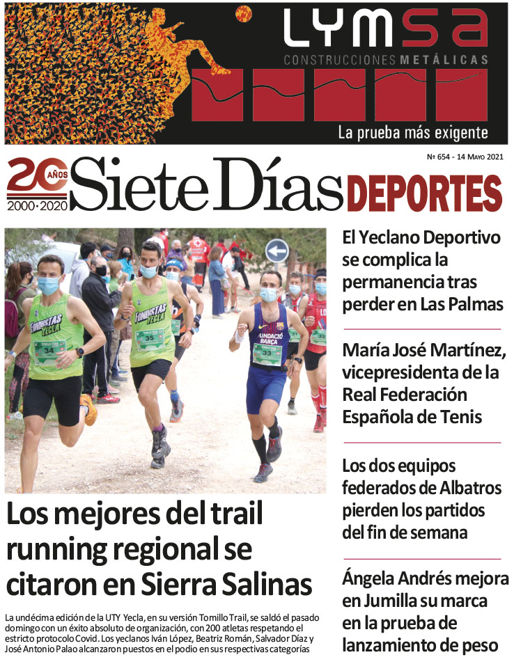 Deportes SIETE DÍAS YECLA – Edición nº 654 – Jueves 13 de mayo de 2021