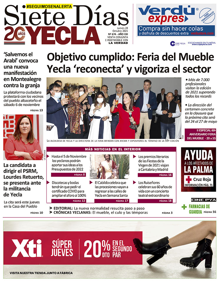 SIETE DÍAS YECLA – Edición nº 674 – Jueves 28 de octubre de 2021