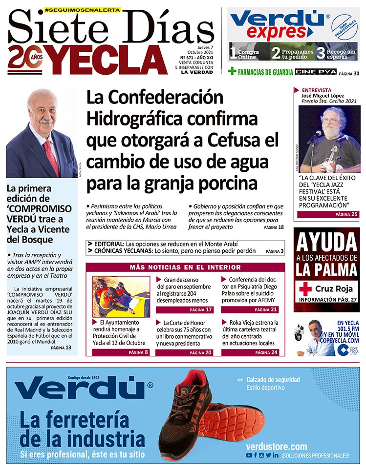 SIETE DÍAS YECLA – Edición nº 671 – Jueves 7 de octubre de 2021