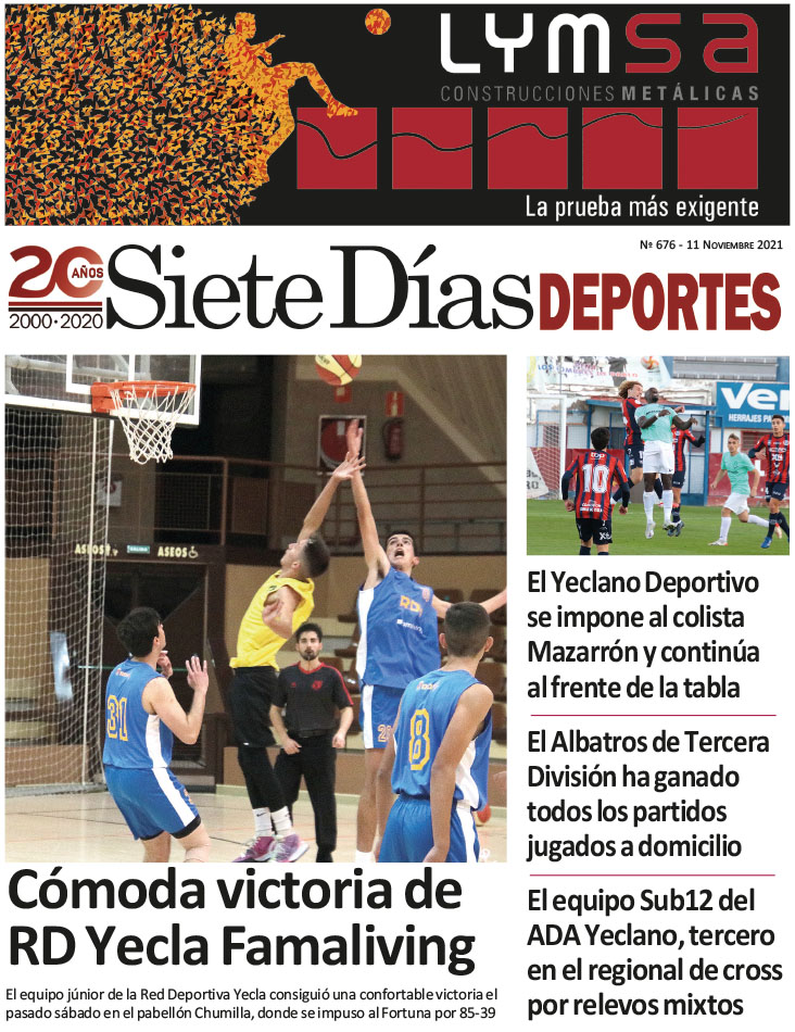 Deportes SIETE DÍAS YECLA – Edición nº 676 – Jueves 11 de noviembre de 2021