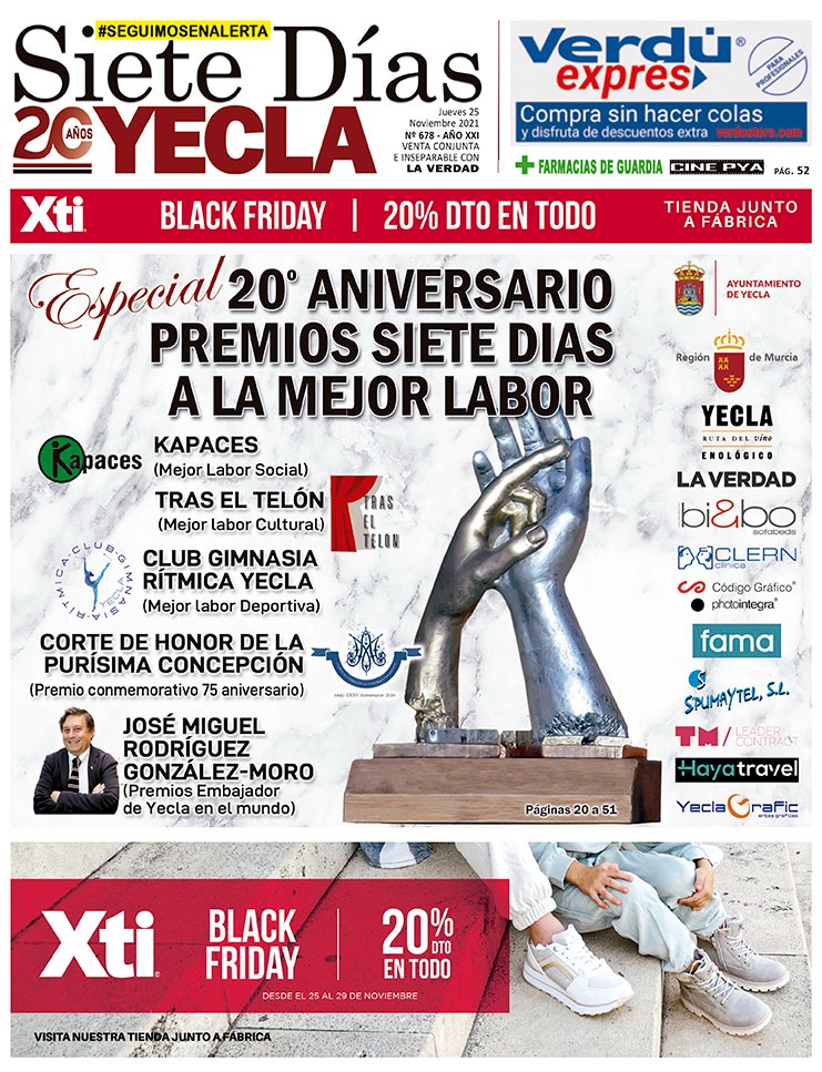 SIETE DÍAS YECLA – Edición nº 678 – Jueves 25 de noviembre de 2021