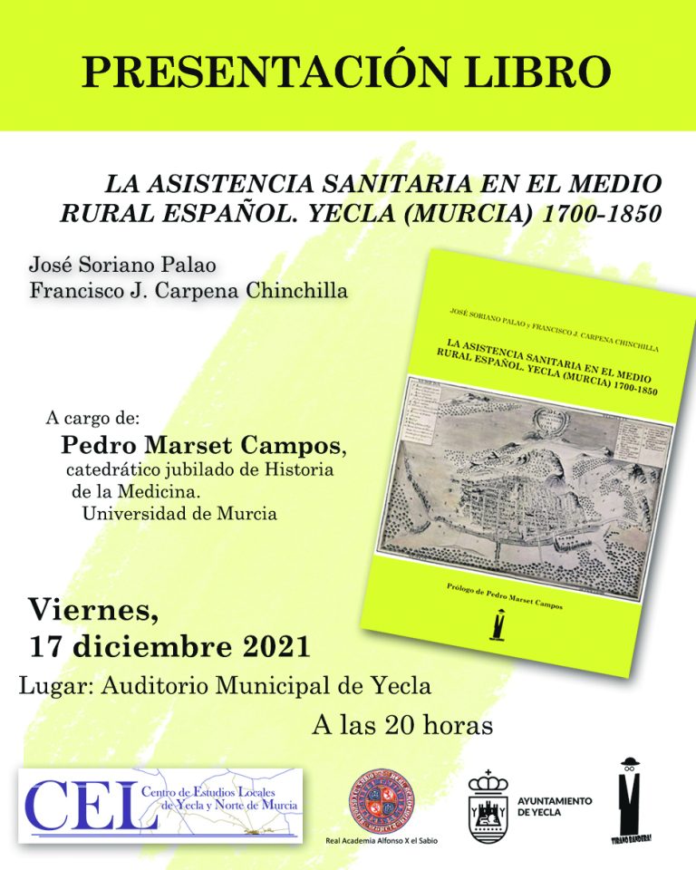 José Soriano y Francisco José Carpena analizan la sanidad en Yecla de 1700 a 1850