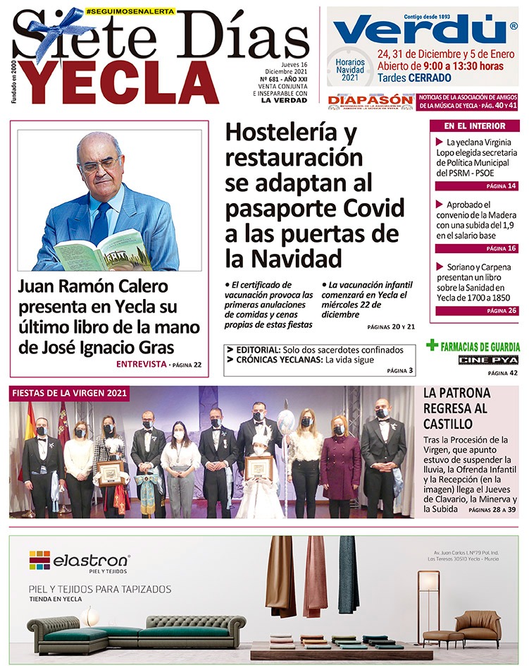 SIETE DÍAS YECLA – Edición nº 681 – Jueves 16 de diciembre de 2021