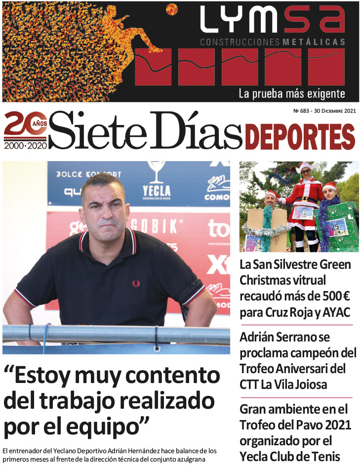 Deportes SIETE DÍAS YECLA – Edición nº 683 – Jueves 30 de diciembre de 2021