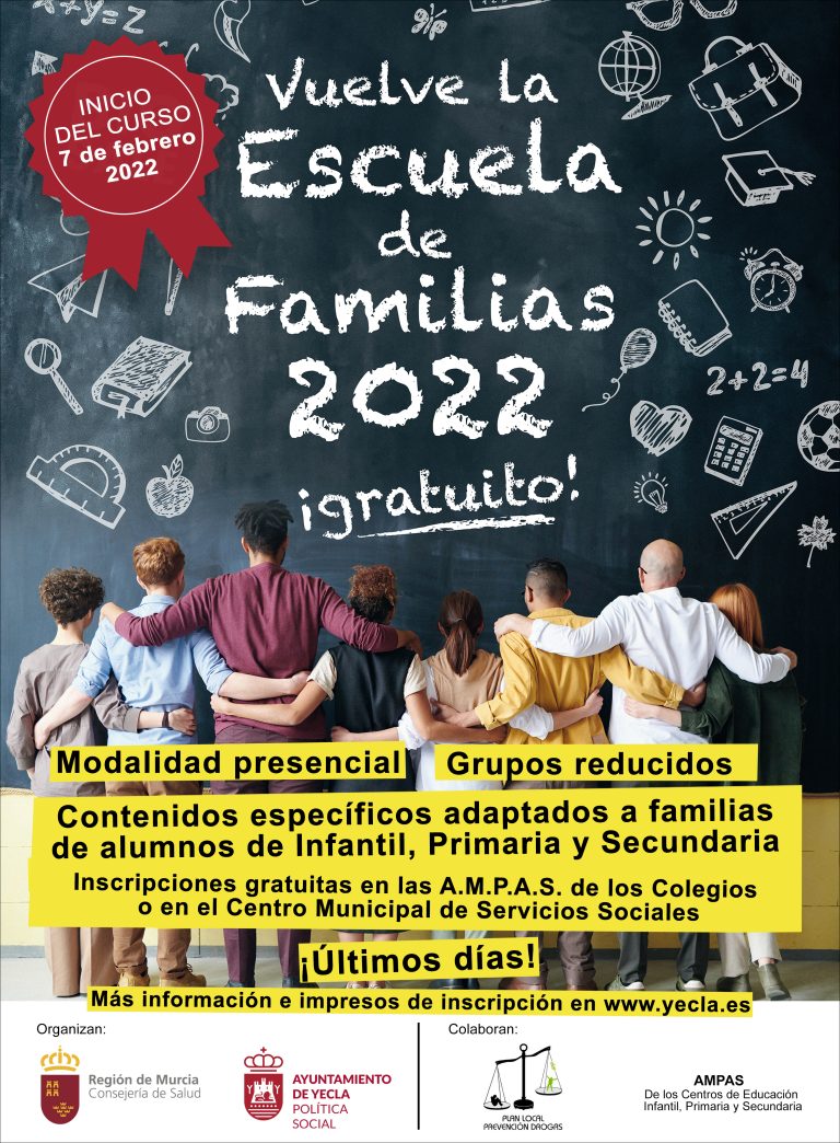 Regresa la “Escuela de Familias” a Yecla para ayudar a la formación desde la infancia a la adolescencia