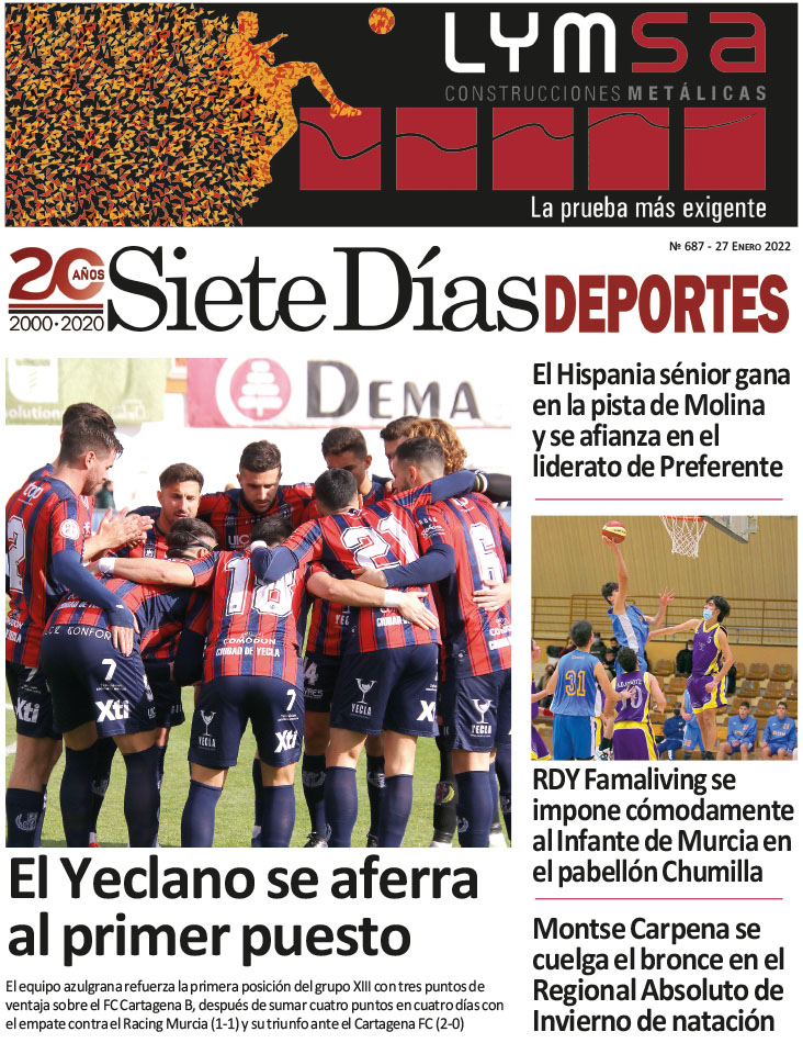 Deportes SIETE DÍAS YECLA – Edición nº 687 – Jueves 27 de enero de 2022