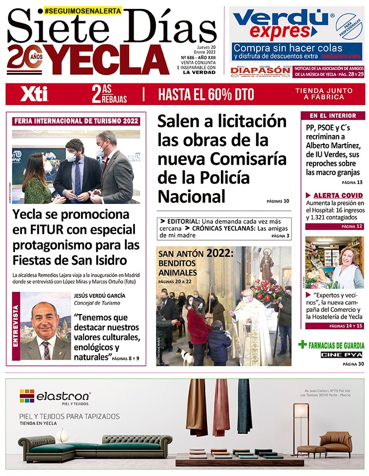 SIETE DÍAS YECLA – Edición nº 686 – Jueves 20 de enero de 2022