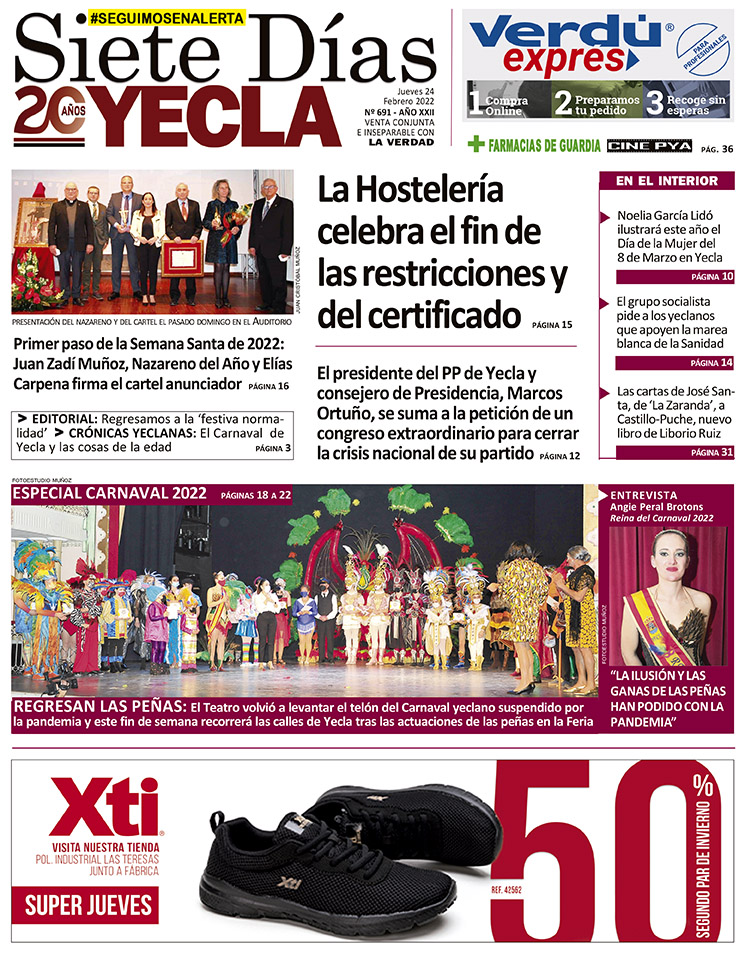 SIETE DÍAS YECLA – Edición nº 691 – Jueves 24 de febrero de 2022