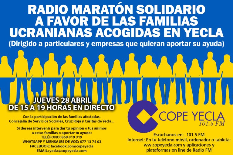 COPE YECLA DEDICA UN PROGRAMA ESPECIAL A LAS FAMILIAS DE ACOGIDA Y DE REFUGIADOS DE UCRANIA