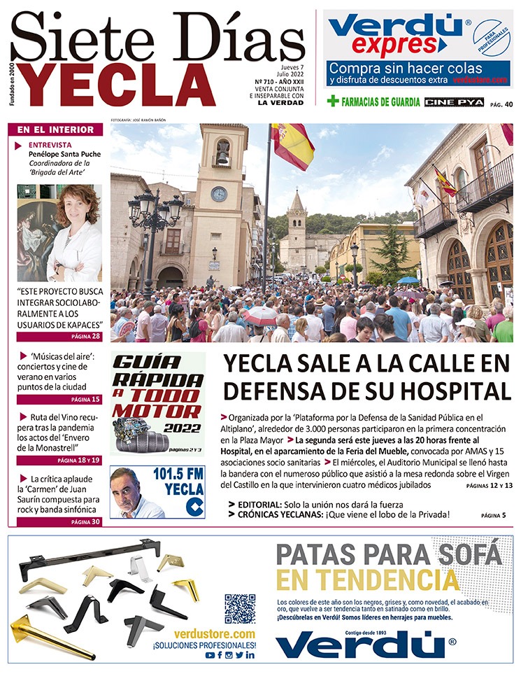 SIETE DÍAS YECLA – Edición 710 – Jueves 7 de julio de 2022