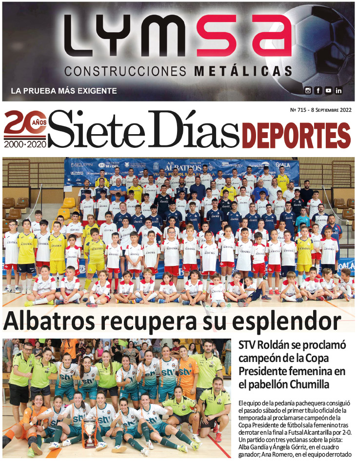 DEPORTES SIETE DÍAS YECLA – Edición 715 – Jueves 8 de septiembre de 2022