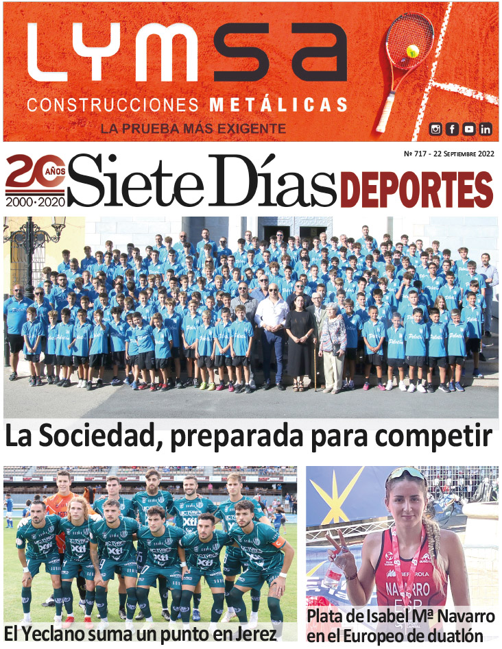 DEPORTES SIETE DÍAS YECLA – Edición 717 – Jueves 22 de septiembre de 2022