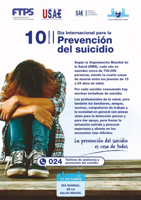 10 SEPTIEMBRE: DIA MUNDIAL PARA LA PREVENCION DEL SUICIDIO