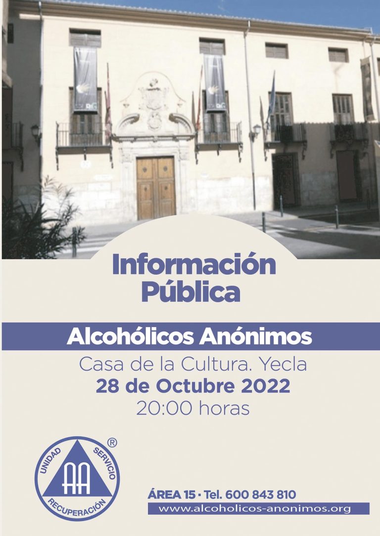 NUEVO ACTO DE ALCOHÓLICOS ANÓNIMOS EN YECLA