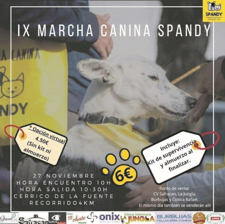 SPANDY CELEBRA EL DOMINGO LA NOVENA EDICIÓN DE SU MARCHA CANINA POR EL CAMPO