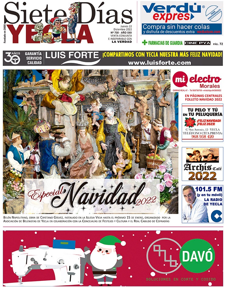 SIETE DÍAS YECLA – Edición 730 – Jueves 22 de diciembre de 2022