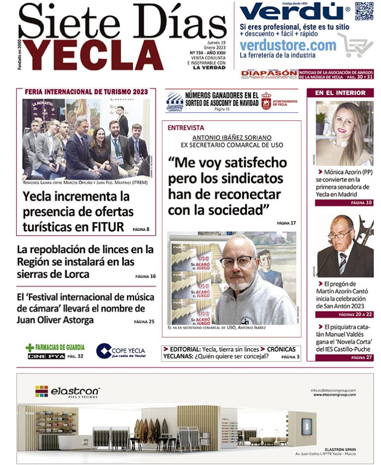 SIETE DÍAS YECLA – Edición 734 – Jueves 19 de enero de 2023