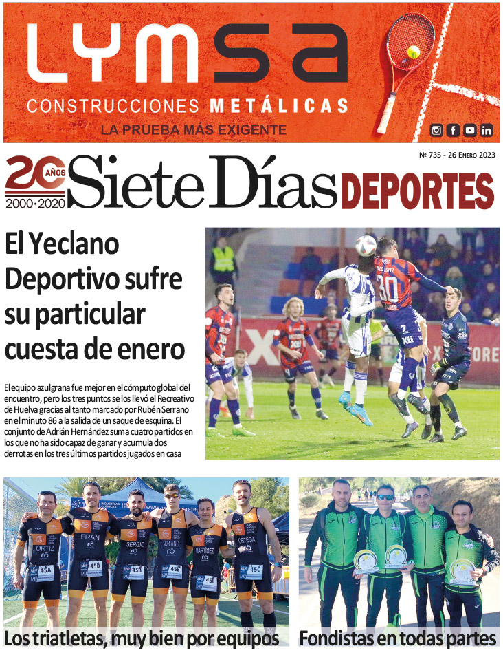 DEPORTES SIETE DÍAS YECLA – Edición 735 – Jueves 26 de enero de 2023