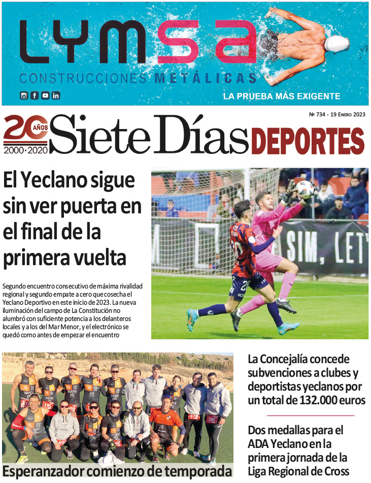 DEPORTES SIETE DÍAS YECLA – Edición 734 – Jueves 19 de enero de 2023