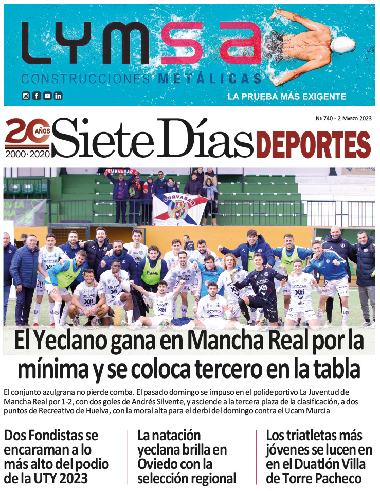 DEPORTES SIETE DÍAS YECLA – Edición 740 – Jueves 2 de marzo de 2023