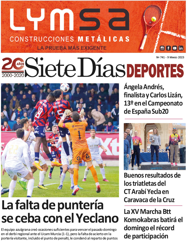 DEPORTES SIETE DÍAS YECLA – Edición 741 – Jueves 9 de marzo de 2023