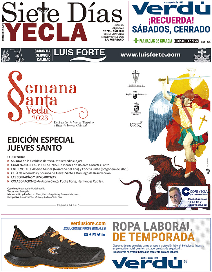 SIETE DÍAS YECLA – Edición 745 – Jueves 6 de abril de 2023