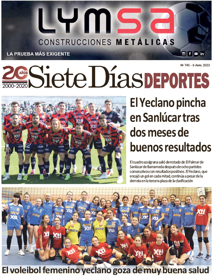 DEPORTES SIETE DÍAS YECLA – Edición 745 – Jueves 6 de abril de 2023