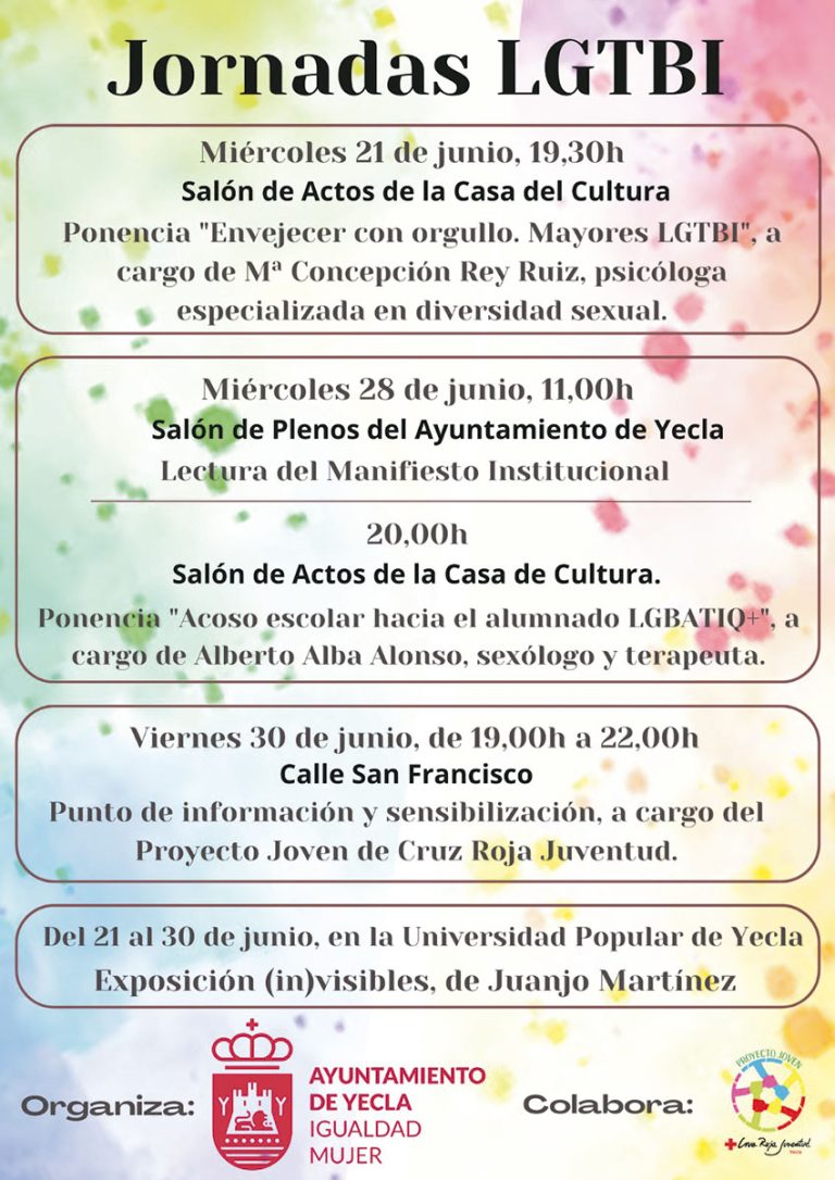 JORNADAS LGTBI DEL AYUNTAMIENTO DE YECLA