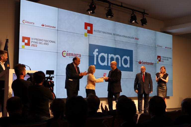 FAMA SOFAS, GALARDONADA EN LA CATEGORÍA ‘INTERNACIONALIZACIÓN’ EN EL PREMIO PYME DEL AÑO