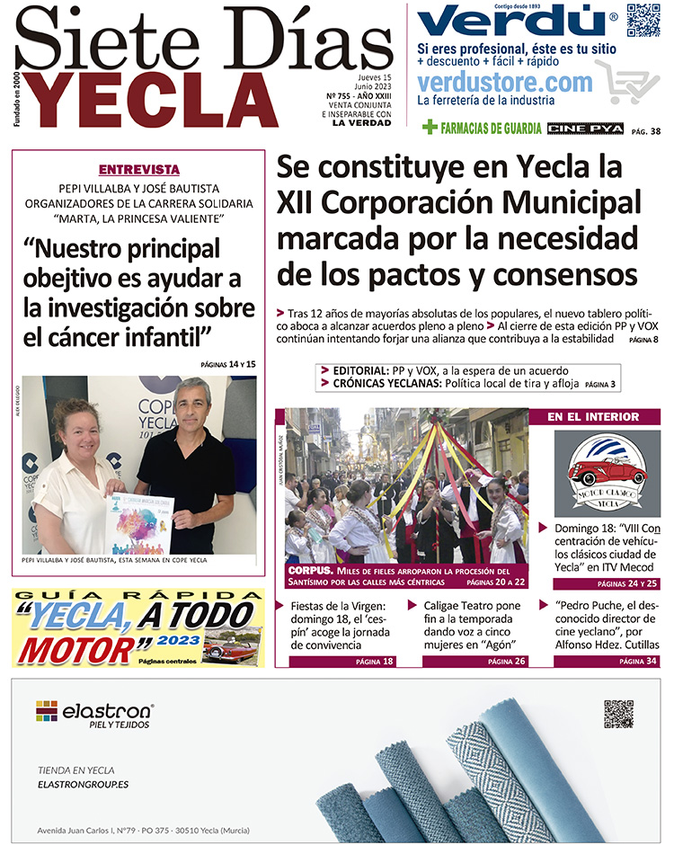 SIETE DÍAS YECLA – Edición 755 – Jueves 15 de junio de 2023