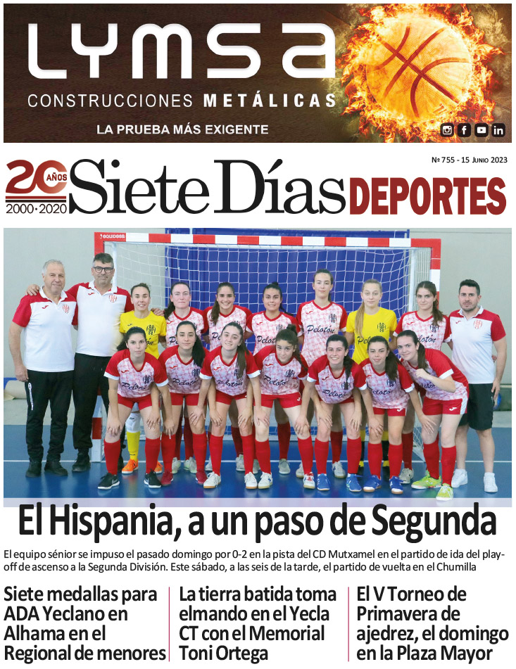 DEPORTES SIETE DÍAS YECLA – Edición 755 – Jueves 15 de junio de 2023