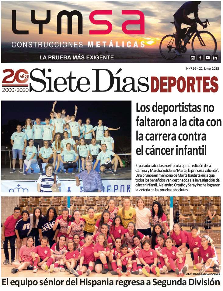 DEPORTES SIETE DÍAS YECLA – Edición 756 – Jueves 22 de junio de 2023