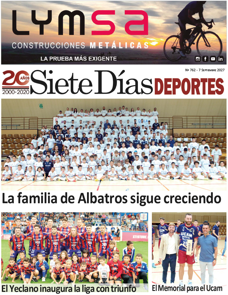 DEPORTES SIETE DÍAS YECLA – Edición 762 – Jueves 7 de septiembre de 2023