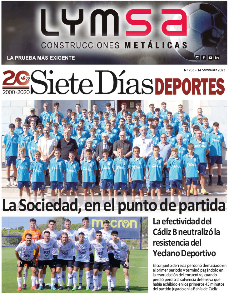 DEPORTES SIETE DÍAS YECLA – Edición 763 – Jueves 14 de septiembre de 2023